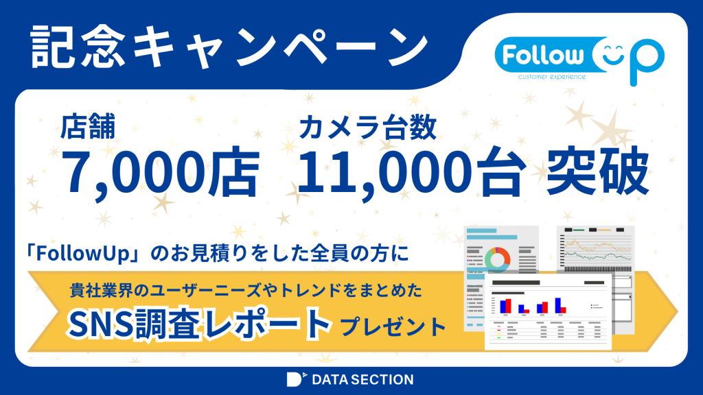 導入店舗7,000店舗、導入カメラ台数11,000台導入記念キャンペーン